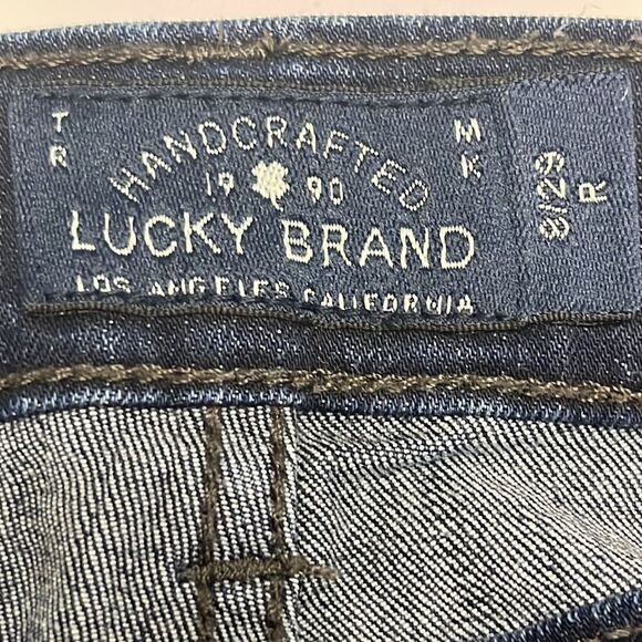 Lucky Brand Brooke Boot Dark Wash 5-Pocket Button Zip Closure Blue Jeans-8/29 - Picture 12 of 13